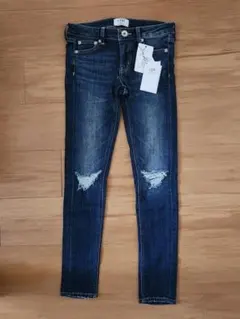 新品 FRAME ストレッチ スキニージーンズ デニムパンツ ブルー W28 S 