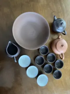 中国茶器セット 陶器製 13点