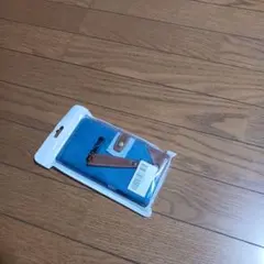 手帳型ケース 青と茶色 ポケット付き