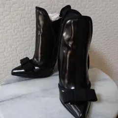 「新品未使用」SERGIOROSSI セルジオロッシ ブーツ リボン