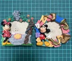 ディズニー　ミッキーマウス　ミニーマウス　写真立て　フォトフレーム　ジャンク