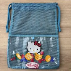 キティ　ハローキティ メッシュ　巾着　バッグ　ポーチ　平成レトロ　当時物　レアのサムネイル