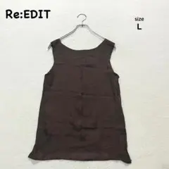t725 【リエディ】　シャツ　大きめ　チュニック　ノースリーブ　袖なしのサムネイル