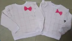 再値下げ　処分価格　裏起毛トレーナー　おそろい2枚セット