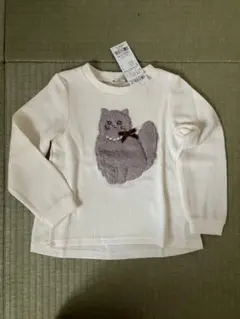 any's FAM 猫刺繍 トレーナー 110 新品未使用タグ付き