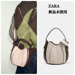 完売品 ZARA ステッチ入り生地バケットバッグ新品タグ付きのサムネイル