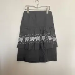 ミナペルホネン　スカート　プリーツ　forest wing 36