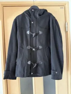 黒 ダッフルコート フード付き