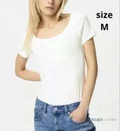 UNIQLO エアリズムブラTシャツ半袖　ホワイト　Мのサムネイル