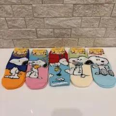 スヌーピーキャラクターソックス5足セット 靴下 かわいい 保育士 幼稚園
