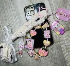 キャラクター　クライベイビー　ピンク　携帯ストラップ　キーチェーン　じゃらじゃら