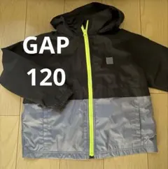 GAP ウィンドブレーカー パーカー 黒 グレー 蛍光イエロー