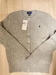 Polo ポロラルフローレン ケーブルカーディガン グレーレディースMサイズ相当