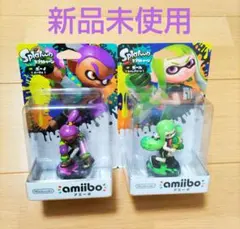新品 amiibo ガール ライムグリーン ボーイ パープル スプラトゥーン