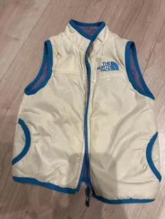 THE NORTH FACE ベビーベスト クリーム色/青