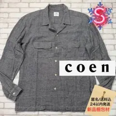 coen ハウンドトゥース グレンチェックネルシャツ