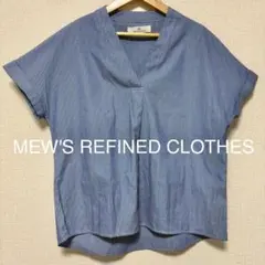 MEW'S REFINED CLOTHES ストライプ 半袖ブラウスのサムネイル