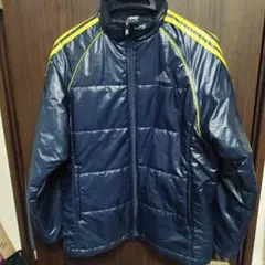 adidas 中綿ジャケット ネイビー イエロー