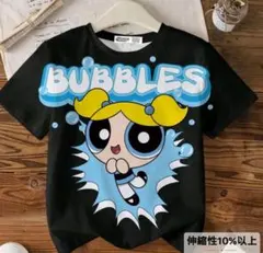 THE POWERPUFF カートゥーン柄 Tシャツ 半袖 ラウンドネック