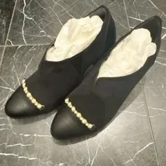 USED/BETTY CLUB パール装飾つきブーティ 黒　23.0のサムネイル