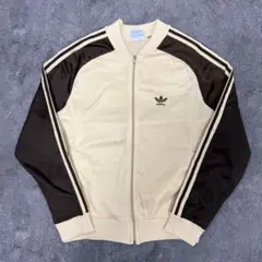 古着 80s アディダス ATP トラックジャケット ブラウン ベージュ 茶 ②