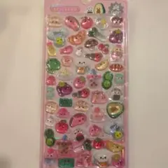 3Dステッカー 立体 ぷっくり シール 野菜と果物