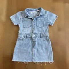ZARA デニム半袖ワンピース 3-4歳