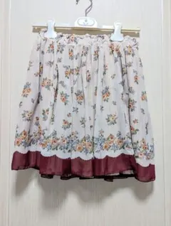 オリーブデオリーブ　リバーシブルスカート　花柄orプリーツ