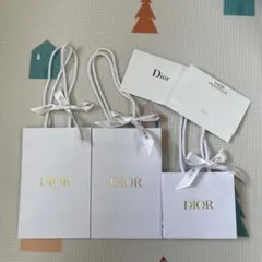 【美品】Dior ショップ袋 3枚&封筒2枚