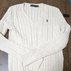 Polo Ralph Lauren アイボリー Vネック セーター