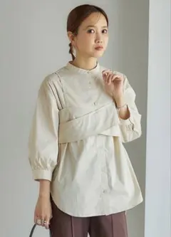 【未使用品】しまむら 田中里奈 さん☆ ブラウス&ビスチェ セット Ｍサイズ