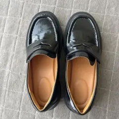 厚底 ペニーローファー ブラックのサムネイル
