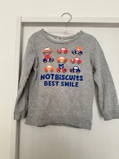 HOT BISCUITS ミキハウス トレーナー 110cm グレー　車柄