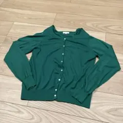 カーディガン　アース　緑　グリーン