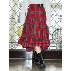 jouetie クレイジーチェックフリルスカート