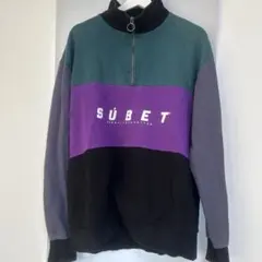 SÚBET カラーブロック ジップアップトレーナー