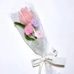 モールフラワー　ブーケ　チューリップ　花束　枯れないお花　ピンク　紫　父の日