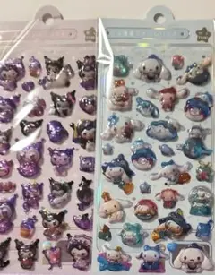 ぷくぷくシールクロミ シナモロール 3D立体シールぷっくりシール サンリオ2枚