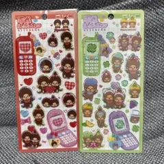 正規品 モンチッチ 平成ハッピーフォンシール 2種セット　いきなり注文ok