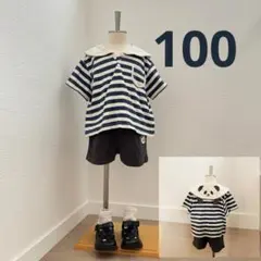 futafuta パンダカラーTシャツ　100のサムネイル