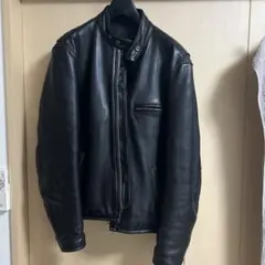 美品✨ FREEDOM パンチング レザー シングル ライダース 48 黒 - メルカリ
