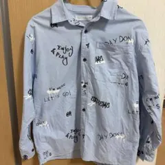ZARA 水色 グラフィックプリント 長袖シャツ 134cm ザラ
