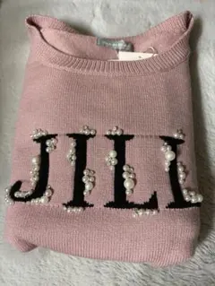 JILL by JILLSTUART ロゴジャガードビジューニット ピンク