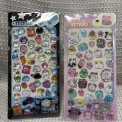 カラフルキャラクターボンボンドロップシール2枚セット