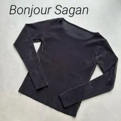 Bonjour Sagan 前後2WAYシアーベロアトップス チャコール