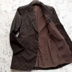 美品✨GUCCI グッチ トムフォード期 GGパターン テーラードジャケット