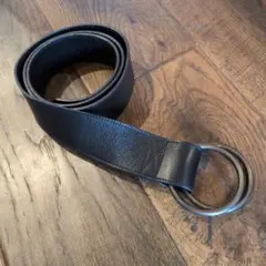 美品《kei shirahata》レザー 太ベルト ダブルリング ブラック