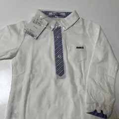 タグ付き未使用　familiar 長袖ポロシャツ 100cm ホワイト
