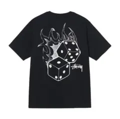 Stüssy ストゥーシー サイコロと炎 Tシャツ ブラックXL