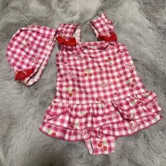 ベビー水着90センチ スイムキャップセット